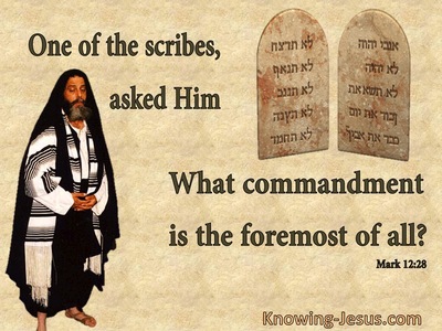 Mark 12:28 What Commandment is Formost (beige)